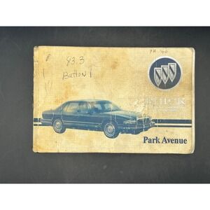 1993 Buick Park Avenue Owner's Manual Original OEM‎ Guide Booklet Handbook